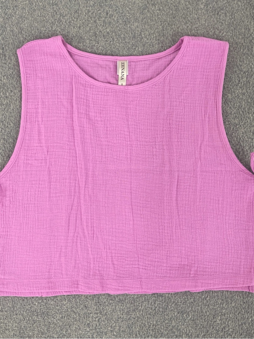 Zenana Outfitters Lavender Crewneck Sleeveless Tank Top